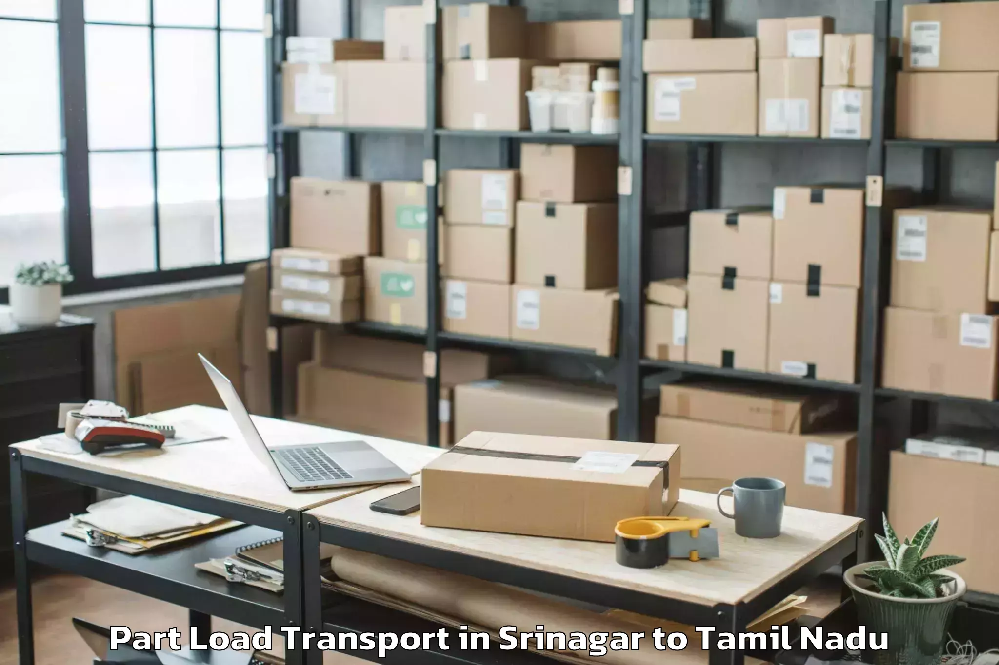 Book Your Srinagar to Vr Mall Chennai Part Load Transport Today